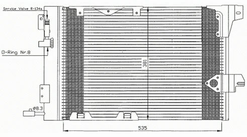 Condenseur, climatisation AUTOCLIMA 30311383CP