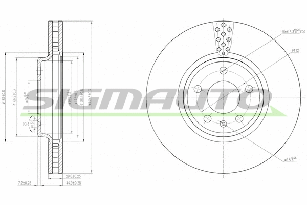 Disque de frein SIGMAUTO DBB664V