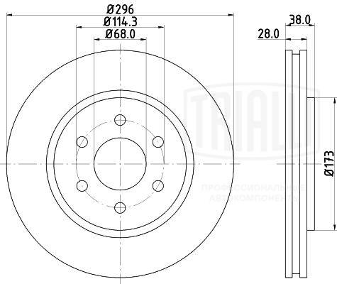 Disque de frein TRIALLI DF 140110