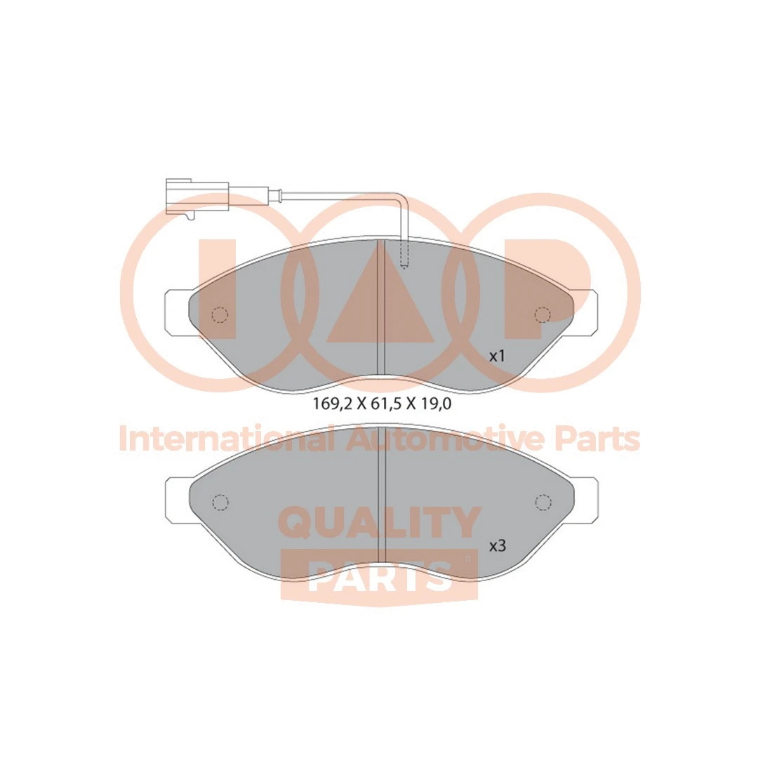 Kit de plaquettes de frein, frein à disque IAP QUALITY PARTS 704-08030
