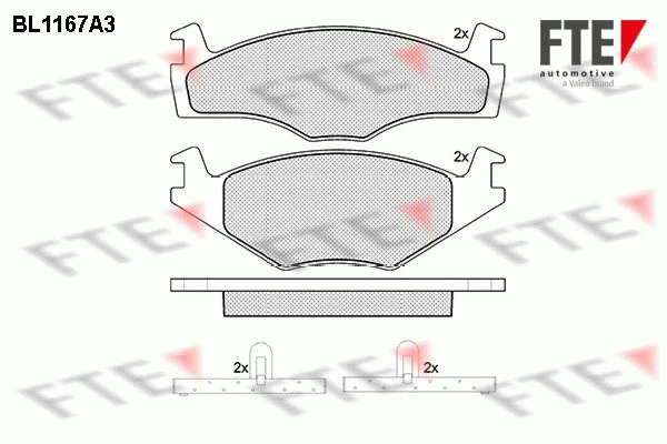Kit de plaquettes de frein, frein à disque FTE 9010045