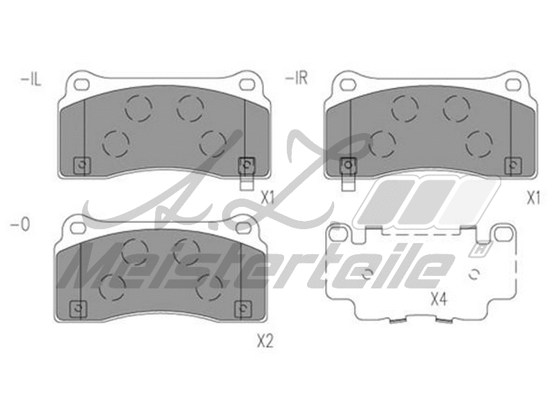 Kit de plaquettes de frein, frein à disque A.Z. Meisterteile AZMT-44-022-2093