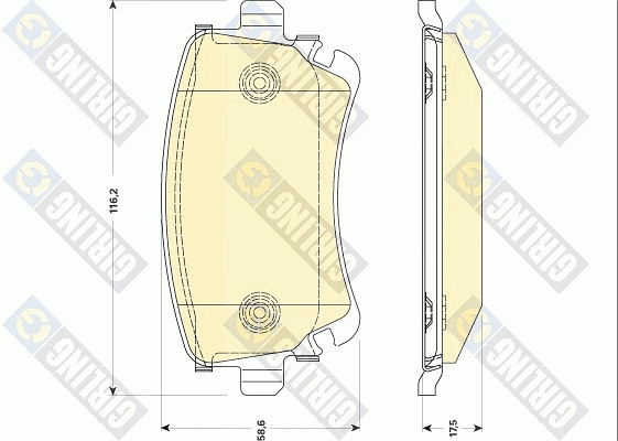 Kit de plaquettes de frein, frein à disque GIRLING 6117691