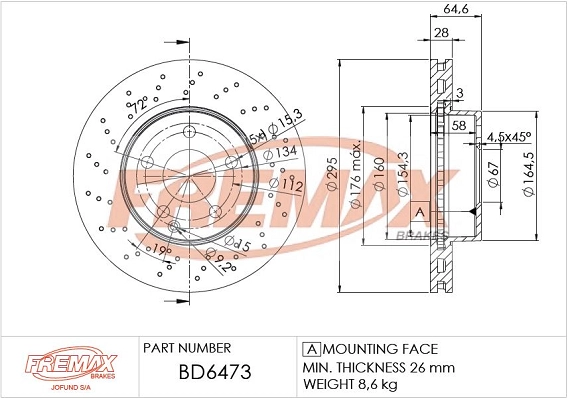 Disque de frein FREMAX BD-6473