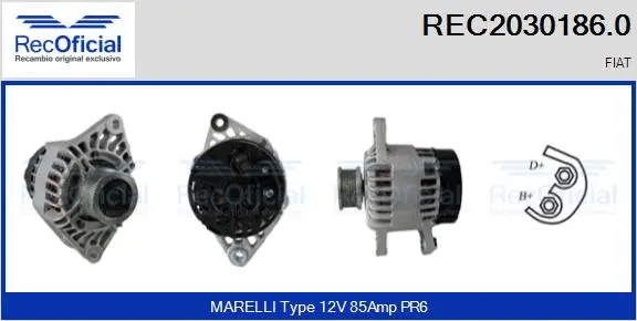 Alternateur RECOFICIAL REC2030186.0