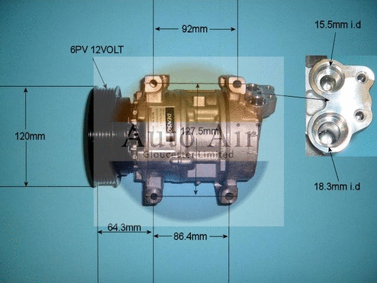 Compresseur, climatisation AUTO AIR GLOUCESTER 14-1240