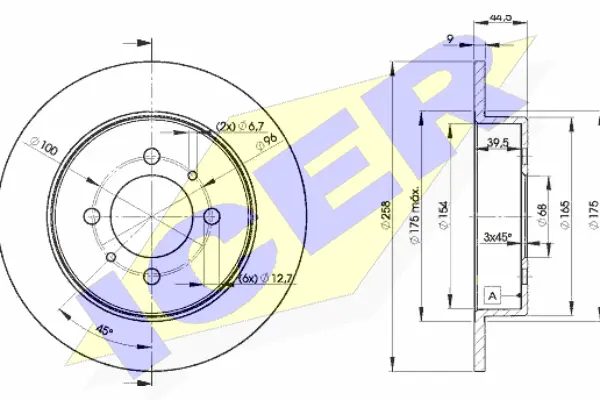 Disque de frein ICER 78BD5401-2
