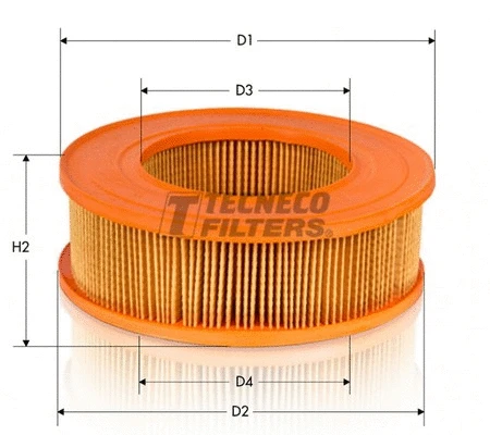 Filtre à air TECNECO FILTERS AR129T