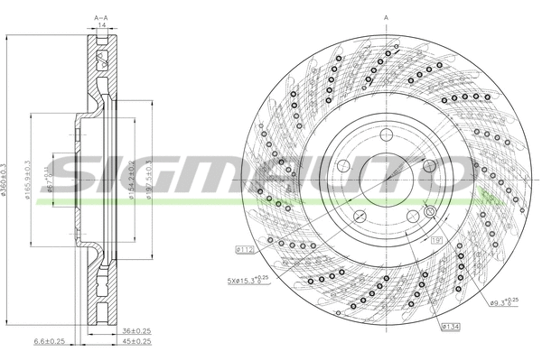 Disque de frein SIGMAUTO DBC610V