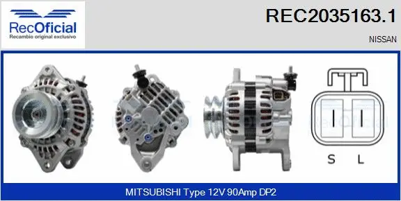 Alternateur RECOFICIAL REC2035163.1