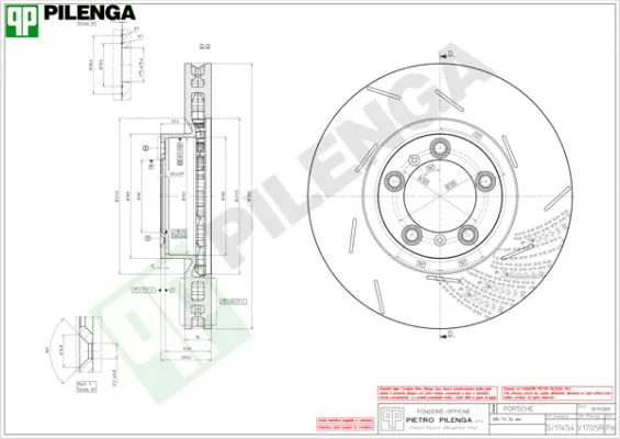 Disque de frein PILENGA V1705R