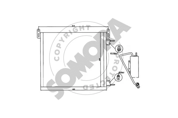 Condenseur, climatisation SOMORA 271360B