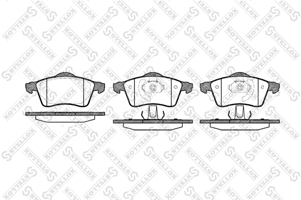 Kit de plaquettes de frein, frein à disque STELLOX 629 000B-SX