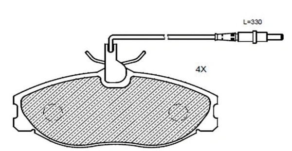 Kit de plaquettes de frein, frein à disque KLAXCAR FRANCE 24698z