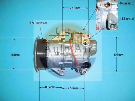 Compresseur, climatisation AUTO AIR GLOUCESTER 14-6207