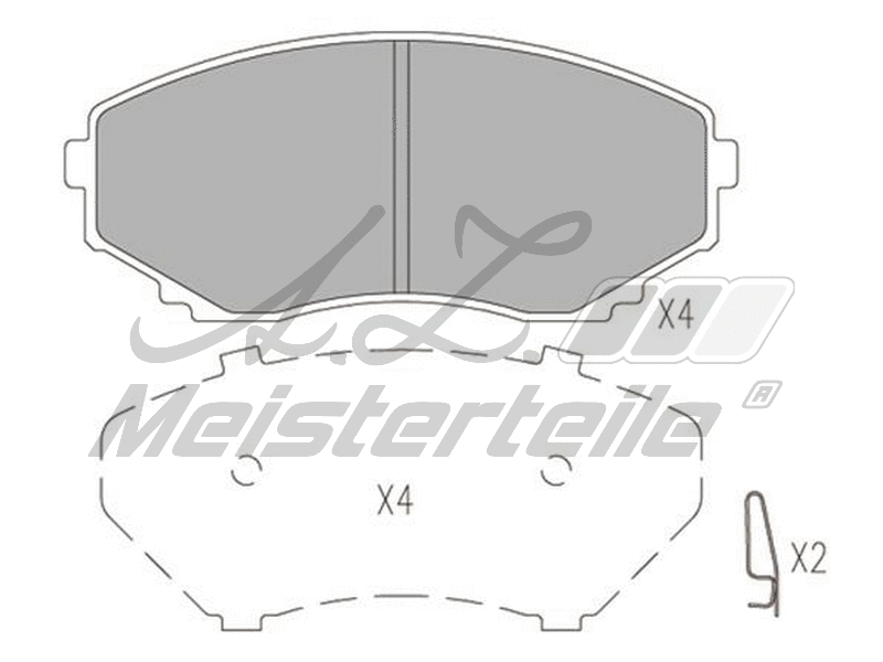 Kit de plaquettes de frein, frein à disque A.Z. Meisterteile AZMT-44-022-1548