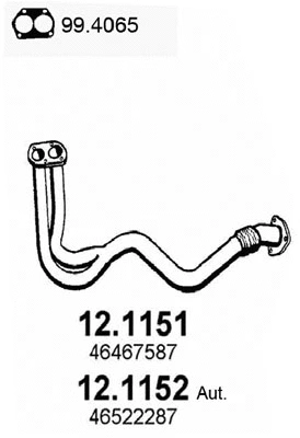 Tuyau d'échappement ASSO 12.1152
