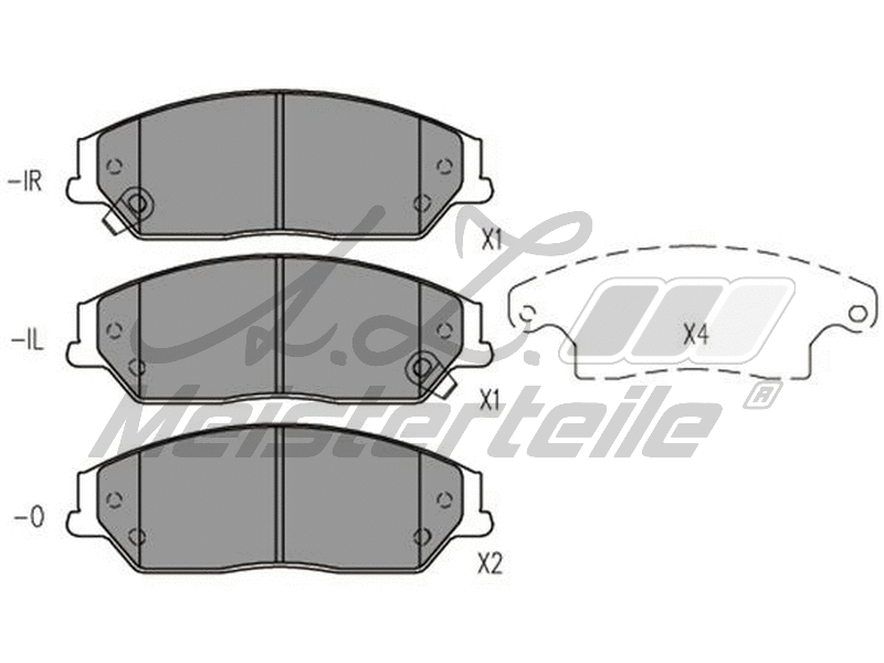Kit de plaquettes de frein, frein à disque A.Z. Meisterteile AZMT-44-022-2101