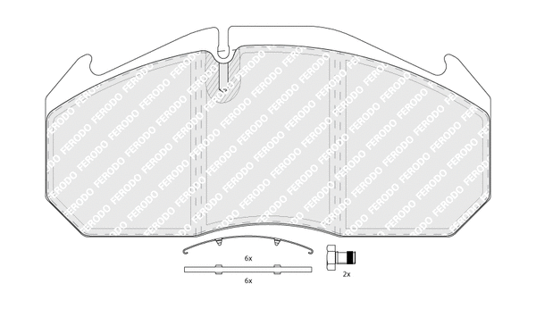 Kit de plaquettes de frein, frein à disque FERODO FCV760B