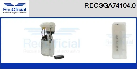 unité d'alimentation de carburant RECOFICIAL RECSGA74104.0