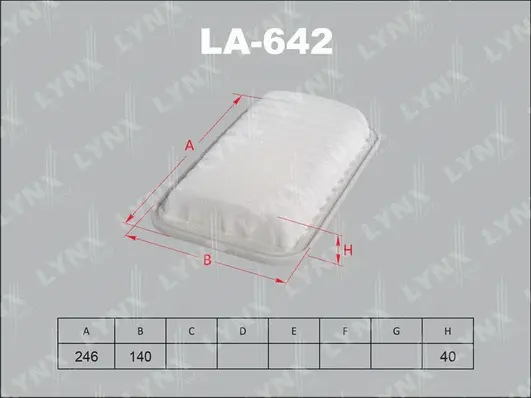 Filtre à air LYNXAUTO LA-642