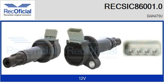 Bobine d'allumage RECOFICIAL RECSIC86001.0