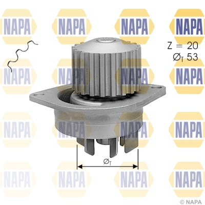 Pompe à eau, refroidissement du moteur NAPA NWP1131
