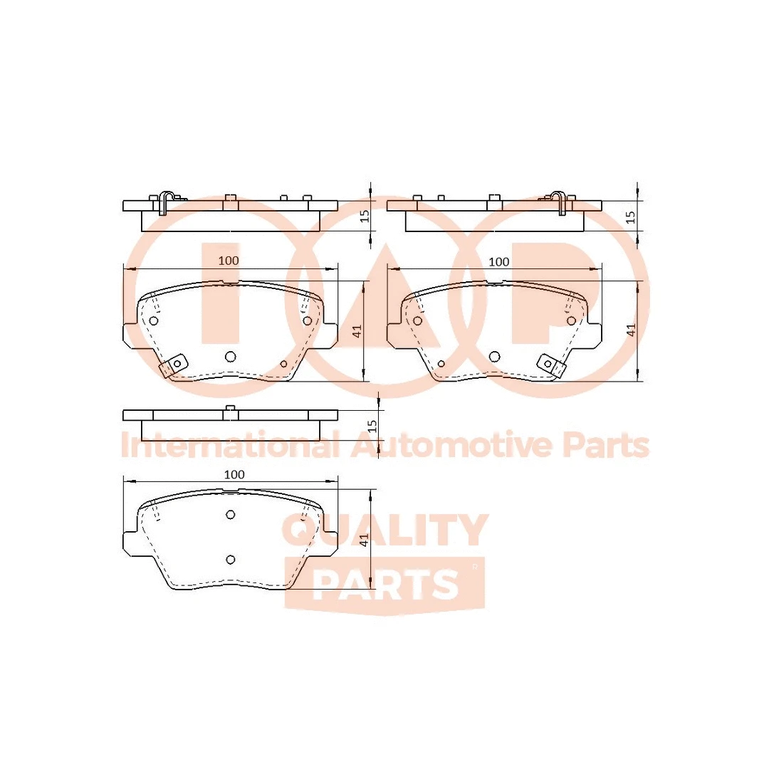 Kit de plaquettes de frein, frein à disque IAP QUALITY PARTS 704-07120