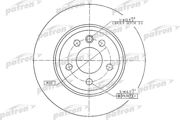 Disque de frein PATRON PBD4208