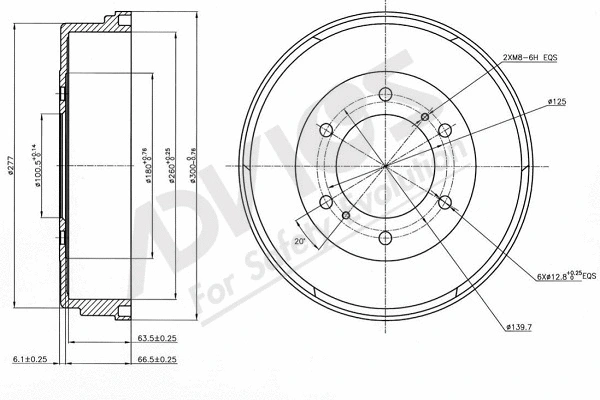 Tambour de frein ADVICS-SEA B7R013