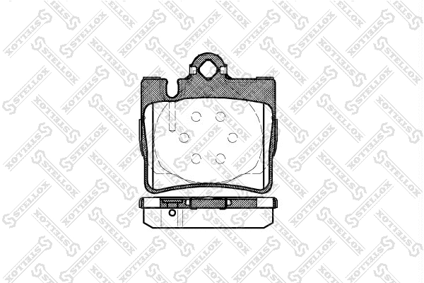 Kit de plaquettes de frein, frein à disque STELLOX 781 000B-SX