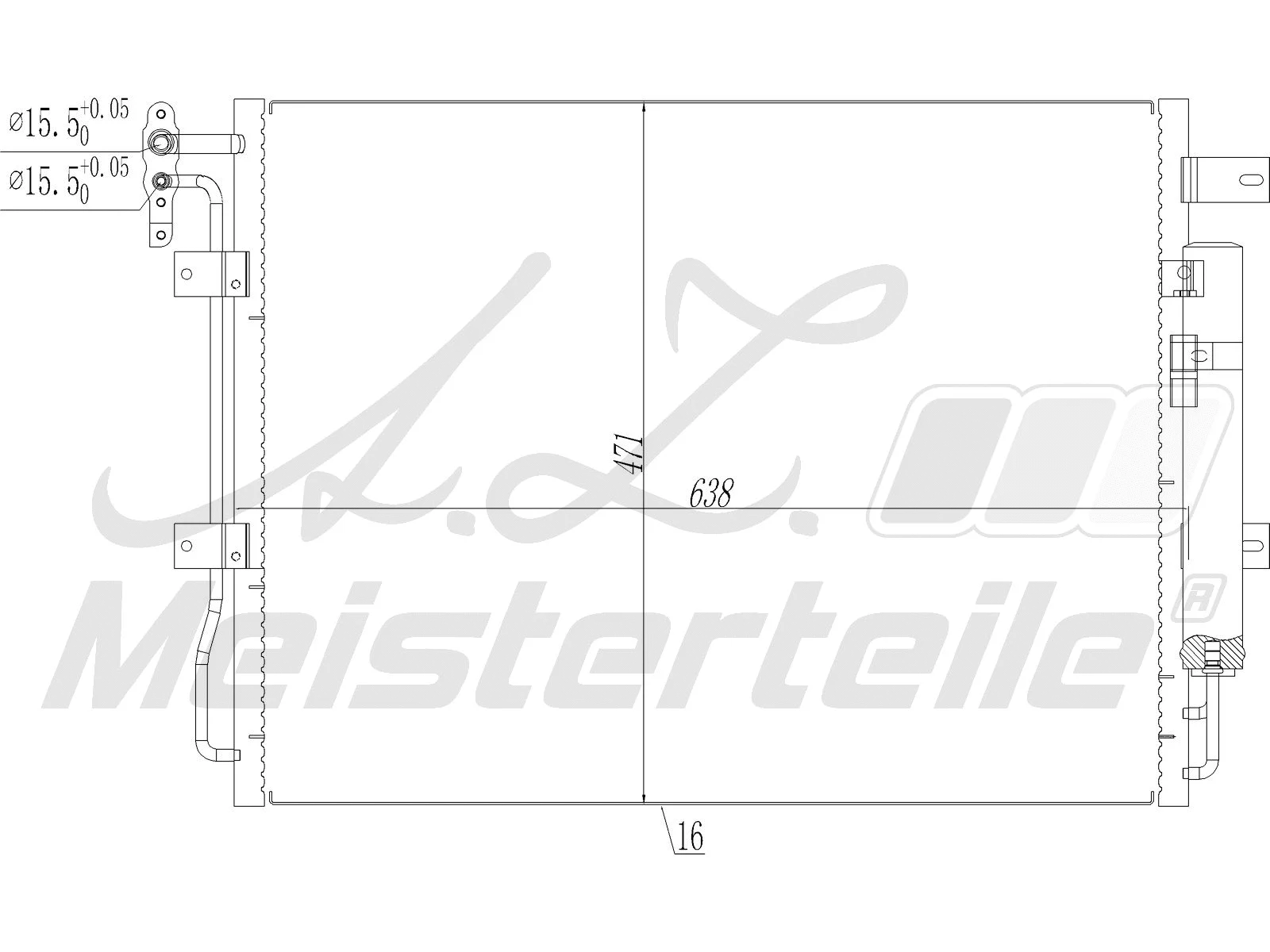 Condenseur, climatisation A.Z. Meisterteile AZMT-45-030-1563