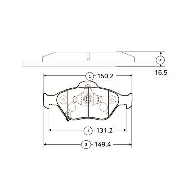 Kit de plaquettes de frein, frein à disque CTR GK1178