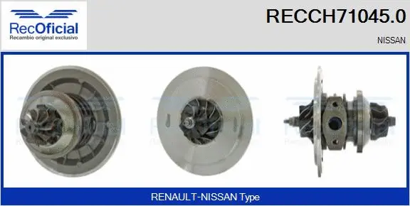 Groupe carter, turbocompresseur RECOFICIAL RECCH71045.0