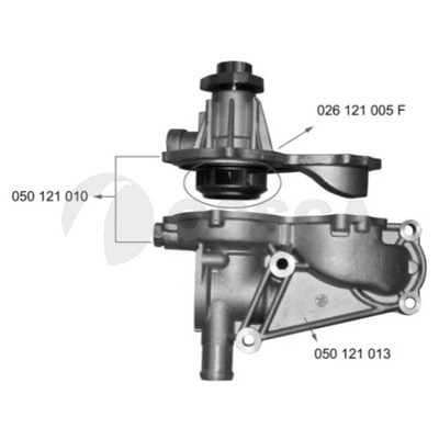 Pompe à eau, refroidissement du moteur OSSCA 05888