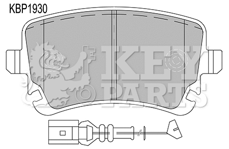 Kit de plaquettes de frein, frein à disque KEY PARTS KBP1930