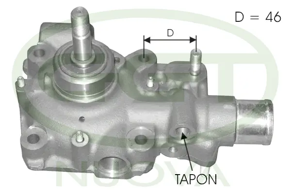 Pompe à eau, refroidissement du moteur GGT PA11242