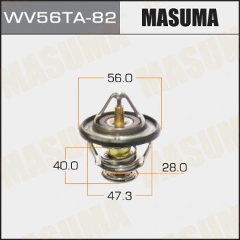 Thermostat, liquide de refroidissement MASUMA WV56TA-82