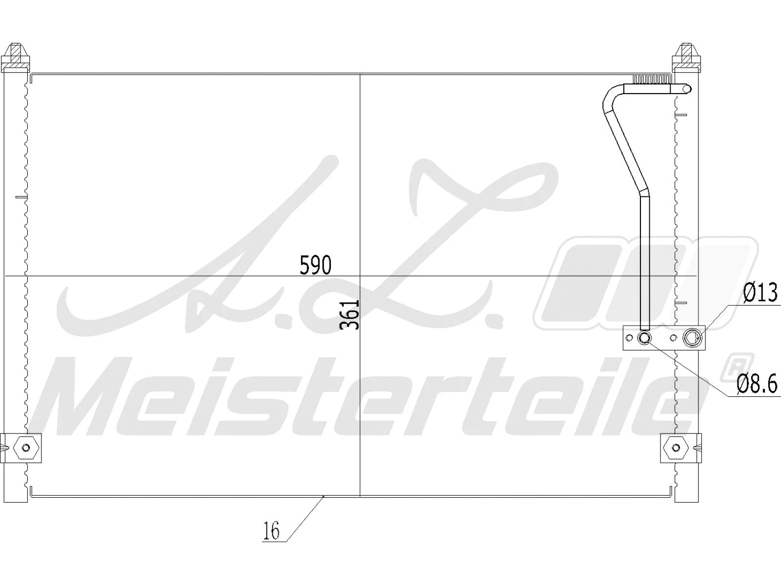 Condenseur, climatisation A.Z. Meisterteile AZMT-45-030-1147