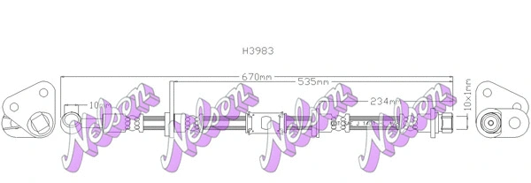 Flexible de frein KAWE H3983