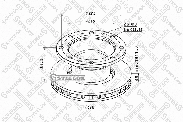 Disque de frein STELLOX 85-00782-SX