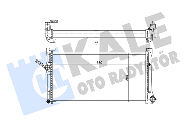 Radiateur, refroidissement du moteur KALE OTO RADYATÖR 356905