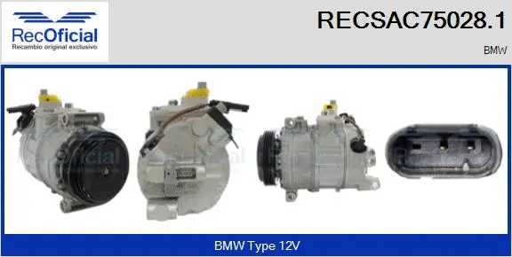 Compresseur, climatisation RECOFICIAL RECSAC75028.1