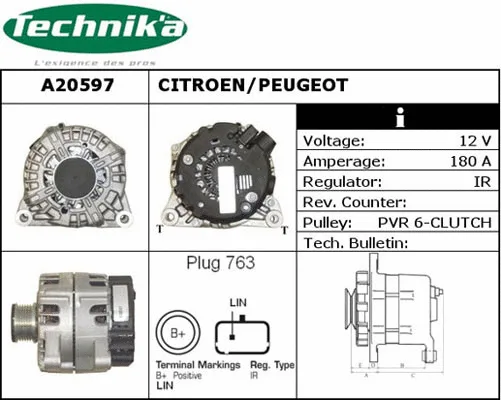 Alternateur Technika A20597