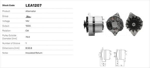 Alternateur LUSA LEA1207