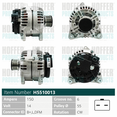 Alternateur HOFFER H5510013
