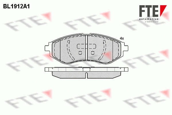 Kit de plaquettes de frein, frein à disque FTE 9010502