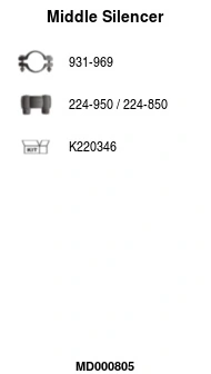 Silencieux central FA1 MD000805