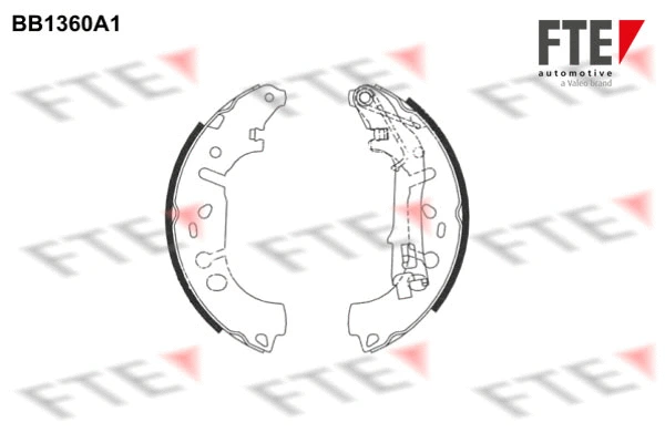Jeu de mâchoires de frein FTE 9100108