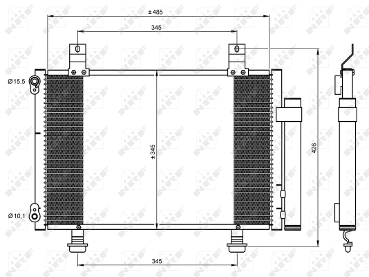 Condenseur, climatisation NRF 35645
